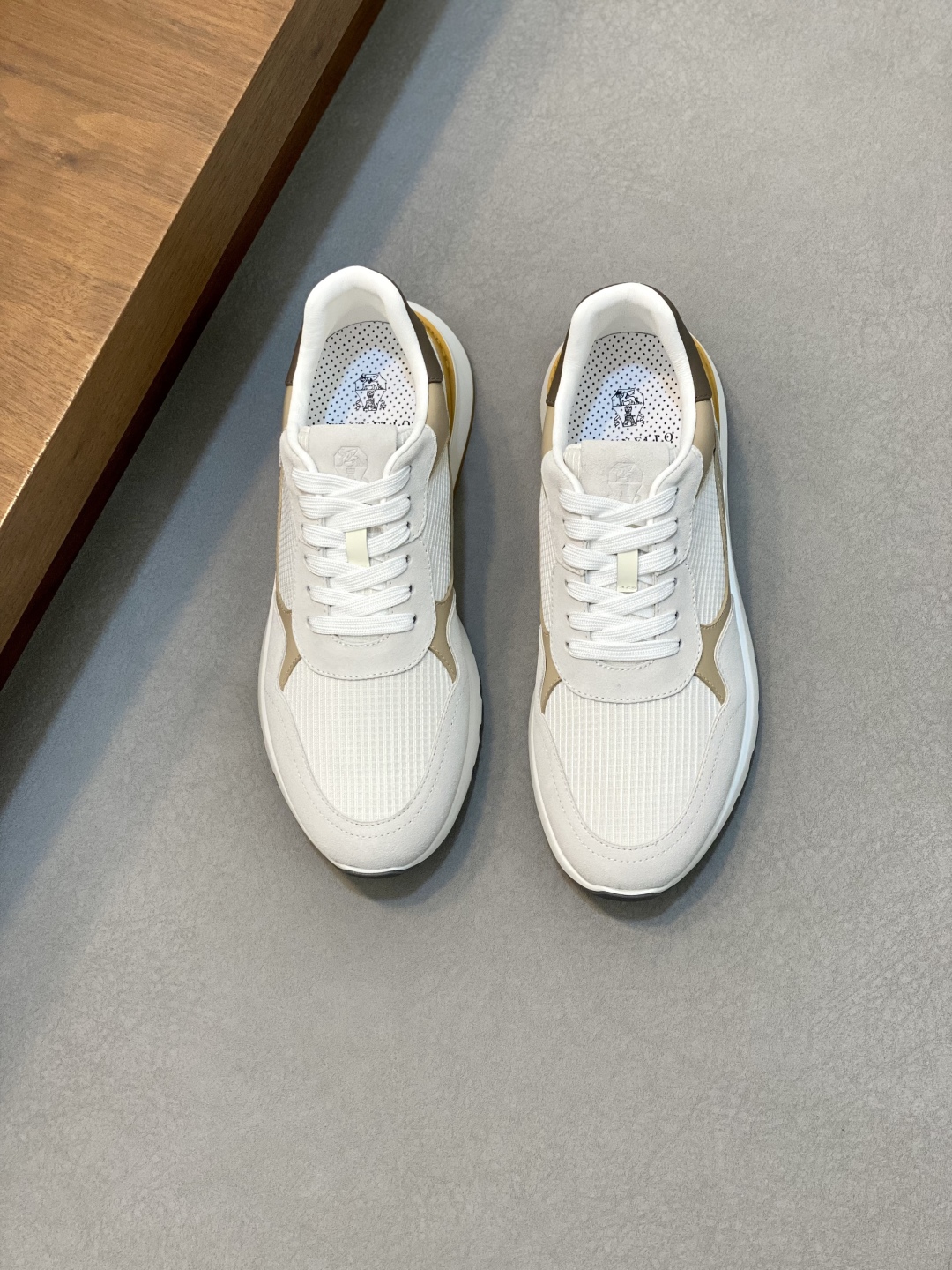 Brunello Cucinelli Suede Sneakers with Leather and Lightweight Rubber Sole 1 Brunello Cucinelli Suede Sneakers with Leather and Lightweight Rubber Sole