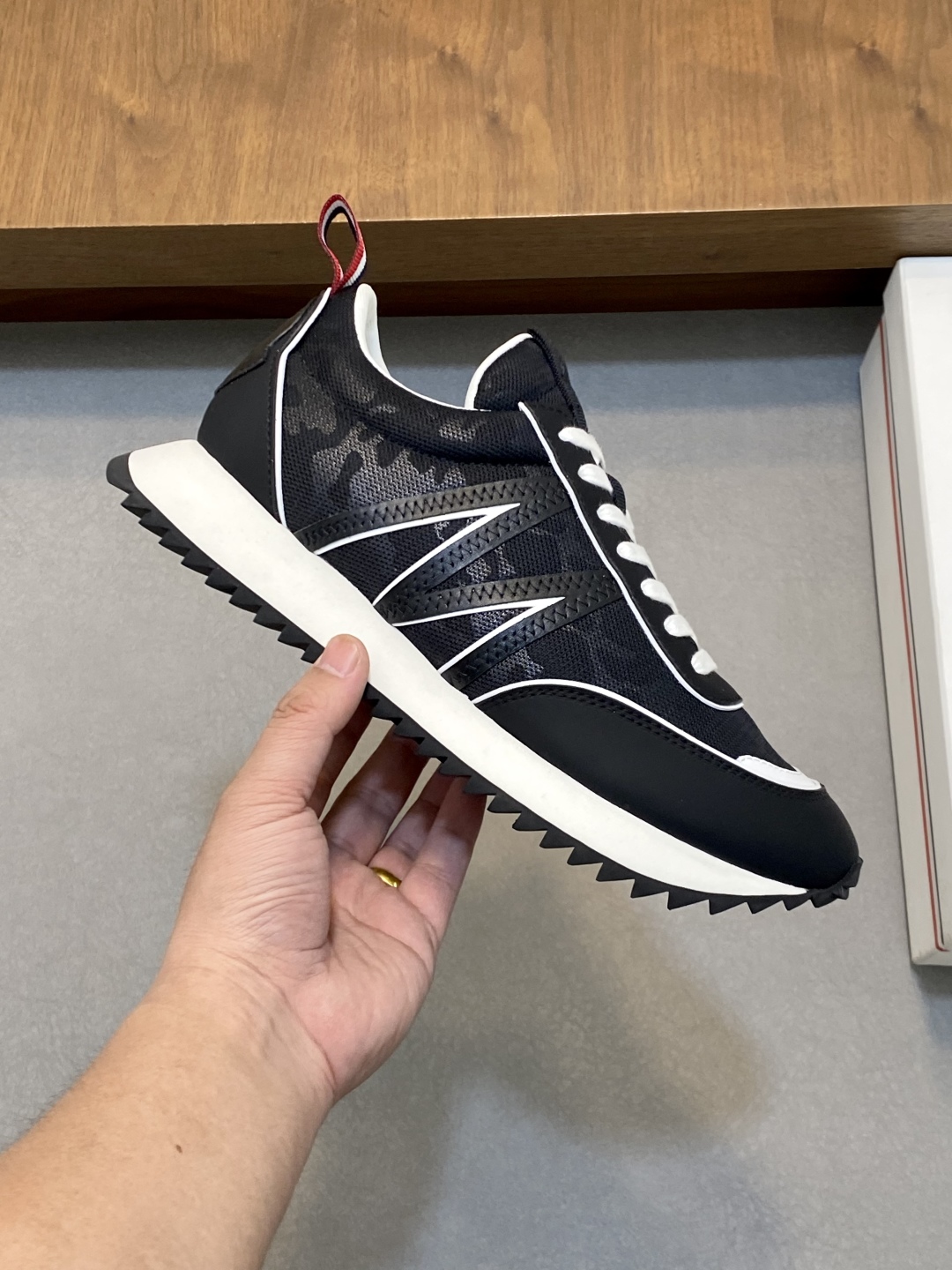Moncler Men's Black and White Mesh Sneakers - Breathable, Comfortable 5 cmp i1745037328201 6577 0 3