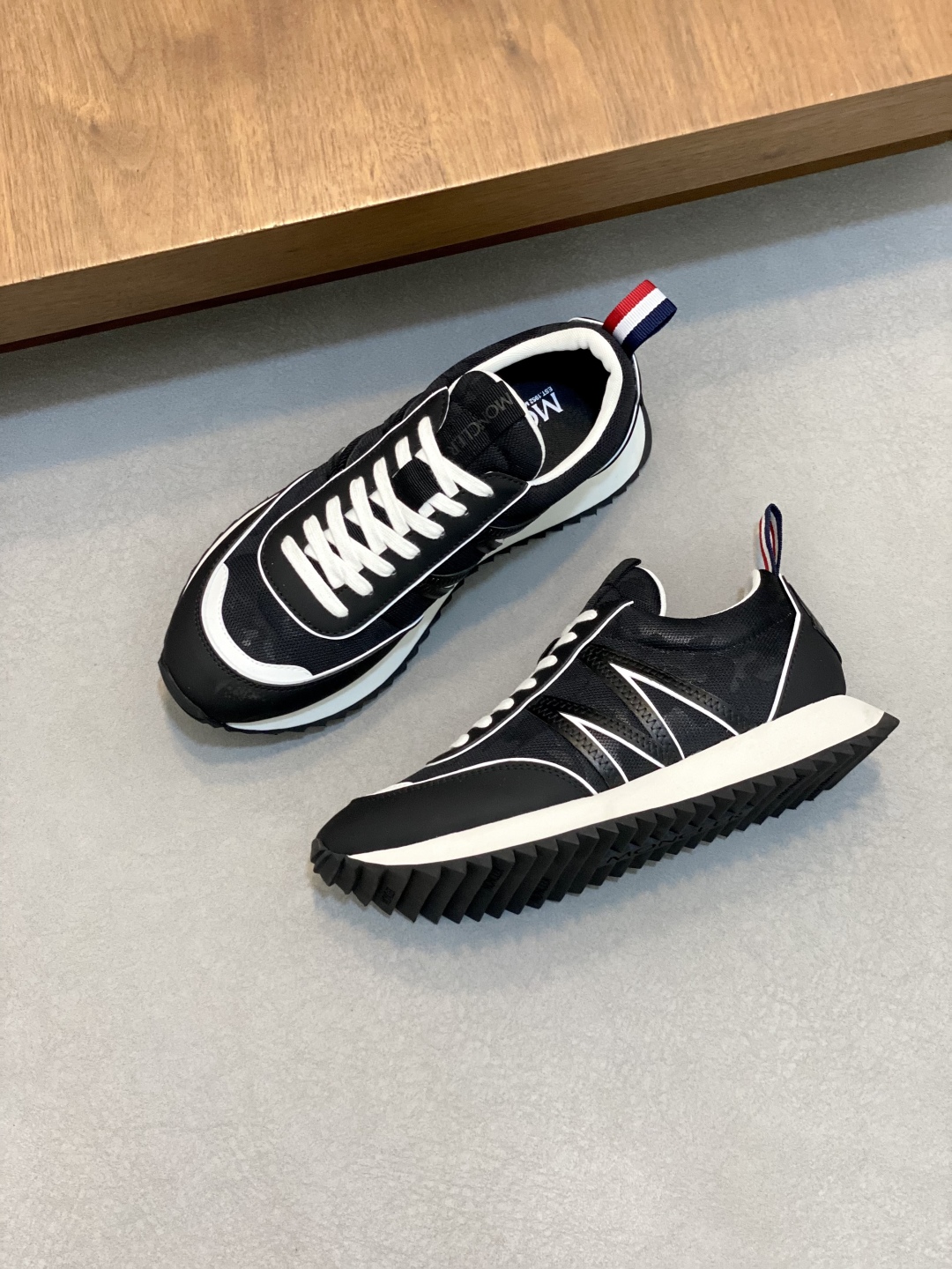 Moncler Men's Black and White Mesh Sneakers - Breathable, Comfortable 6 cmp i1745037330284 7457 0 4