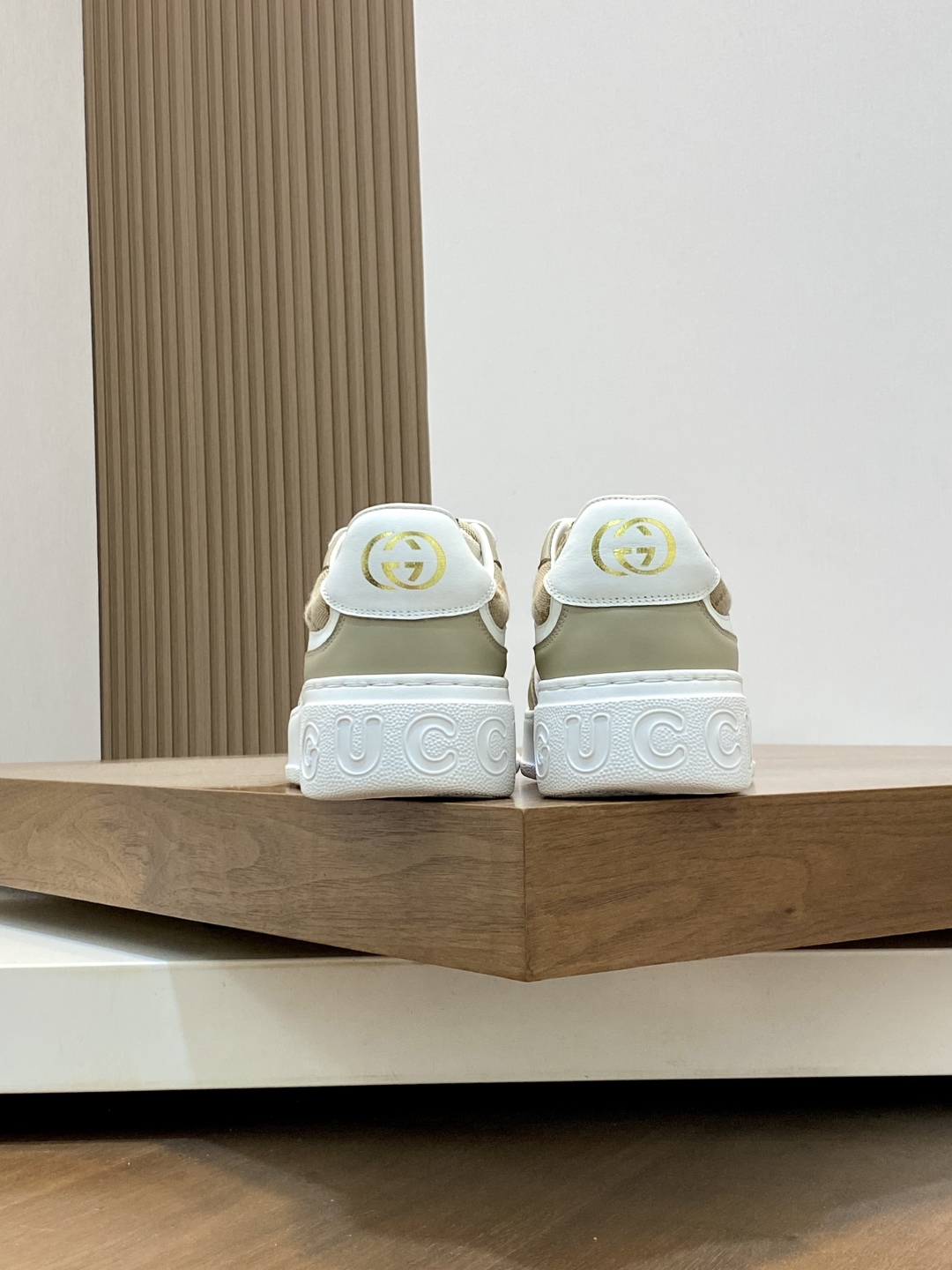 Gucci Leather Sneakers With Embroidered Logo, Luxurious Calfskin Shoes 9 cmp i1745253779083 7587 0 7
