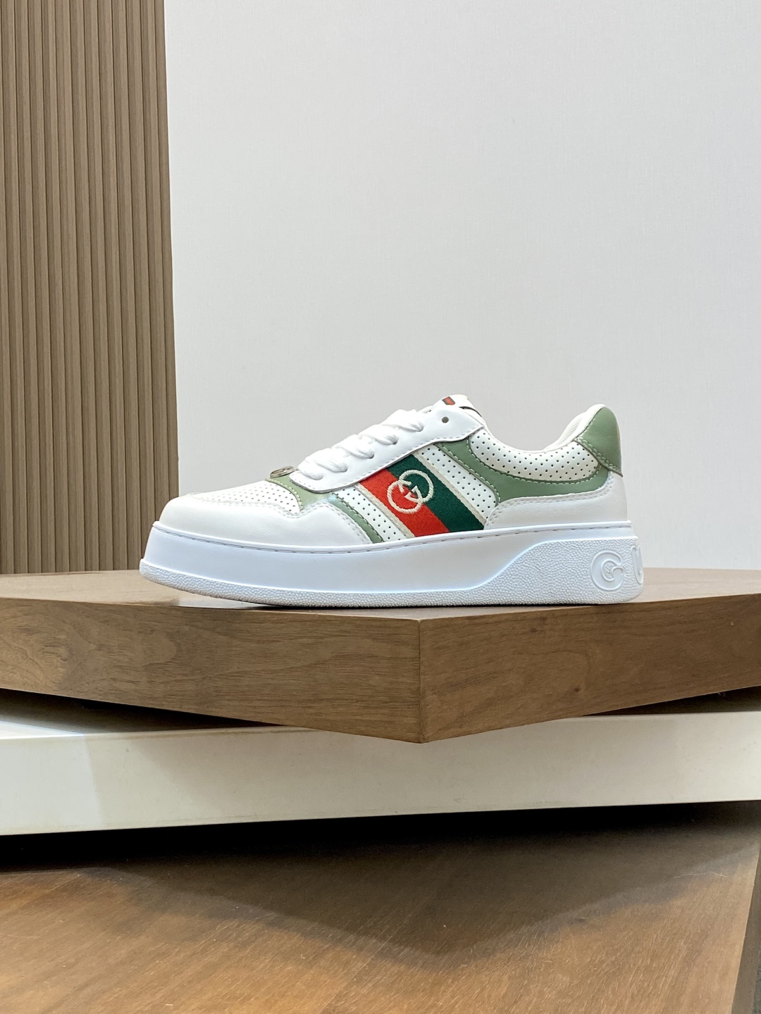 Gucci Men's Ace Leather Sneaker with Embroidered Logo, White, Size 39-44 3 cmp i1745253863574 5473 0 1