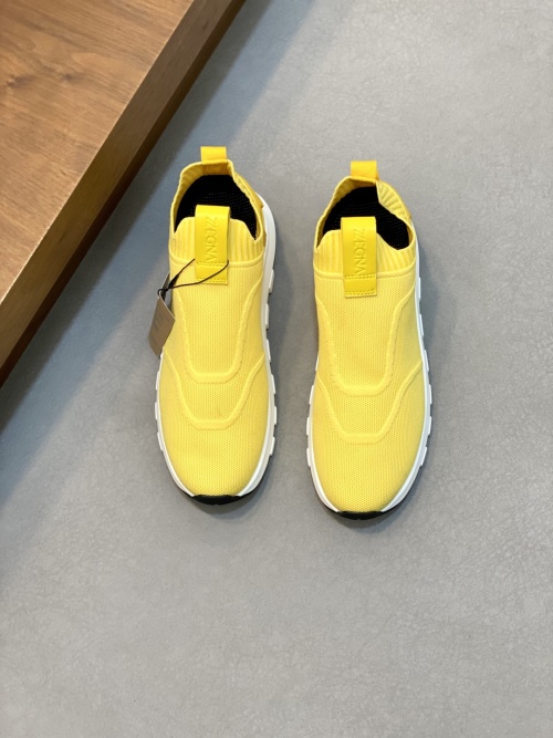 Zegna Techmerino™ Piuma Yellow Sneakers Slip-On Style, Sporty and Lightweight 1 Zegna Techmerino™ Piuma Yellow Sneakers Slip-On Style, Sporty and Lightweight