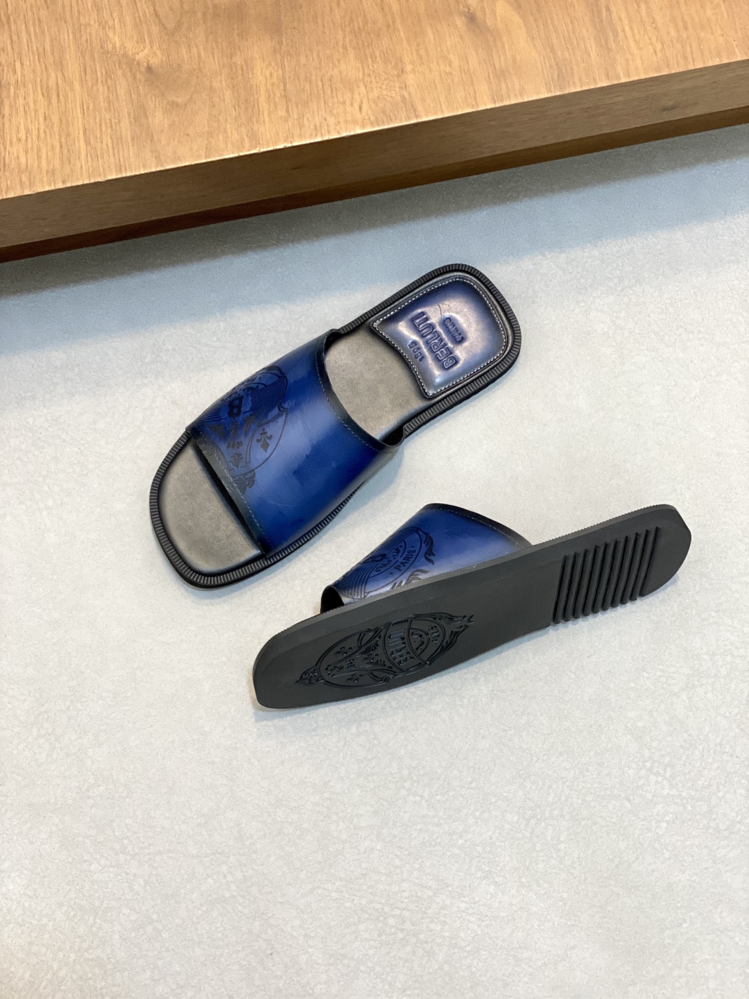 Berluti Men's Leather Handmade Painted Fashion Slides Sandals, Sizes 39-44 3 cmp i1745601007111 1578 0 1