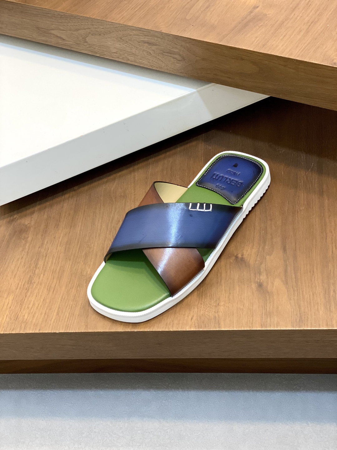 Berluti Leather Handmade Painted Color Changing Slides - Fashionable & Comfortable 7 cmp i1745601479310 2152 0 5