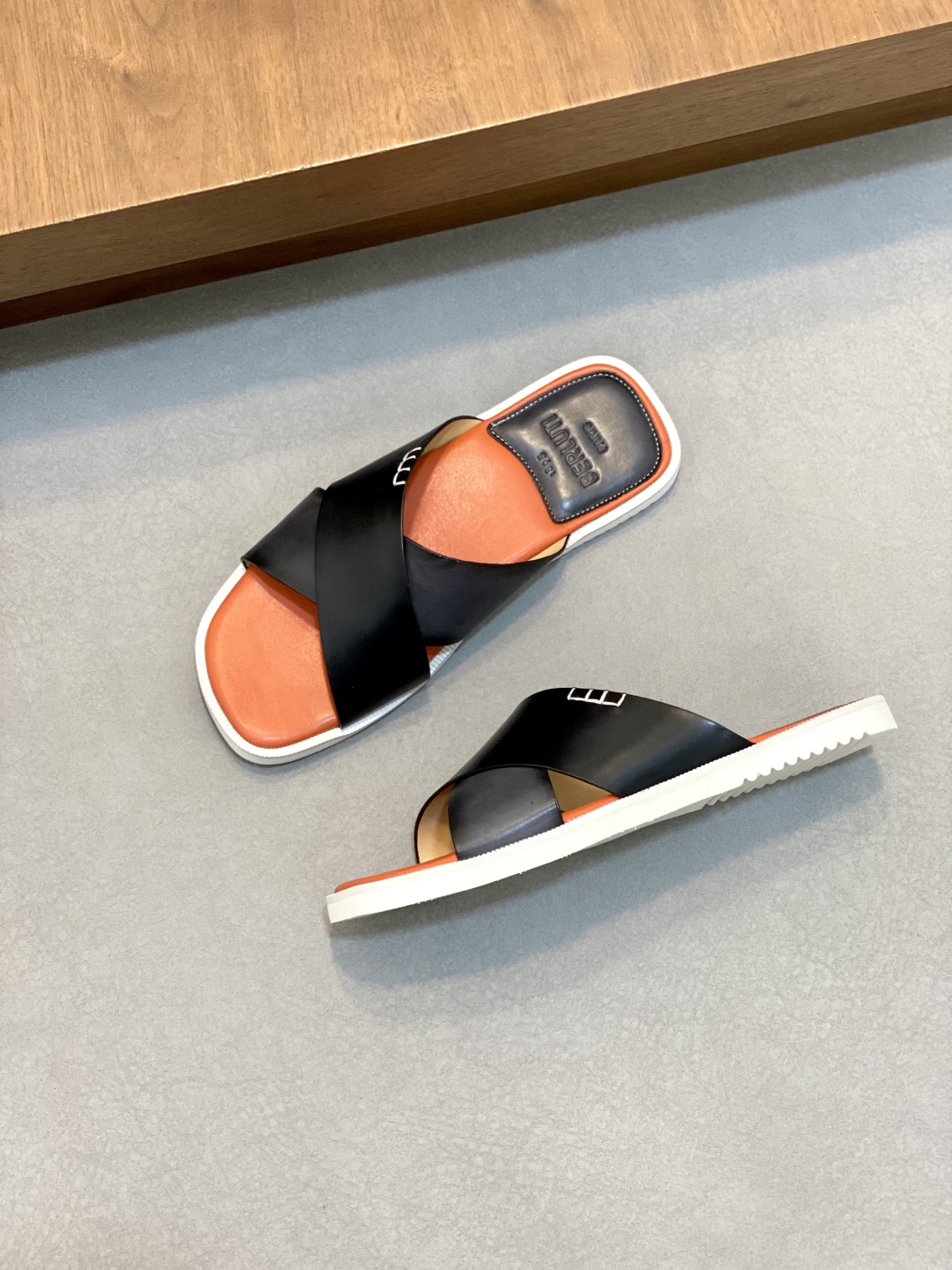 Berluti Men's Black Leather Cross Strap Sandals Handmade Italian Design 3 cmp i1745601487083 3015 0 1