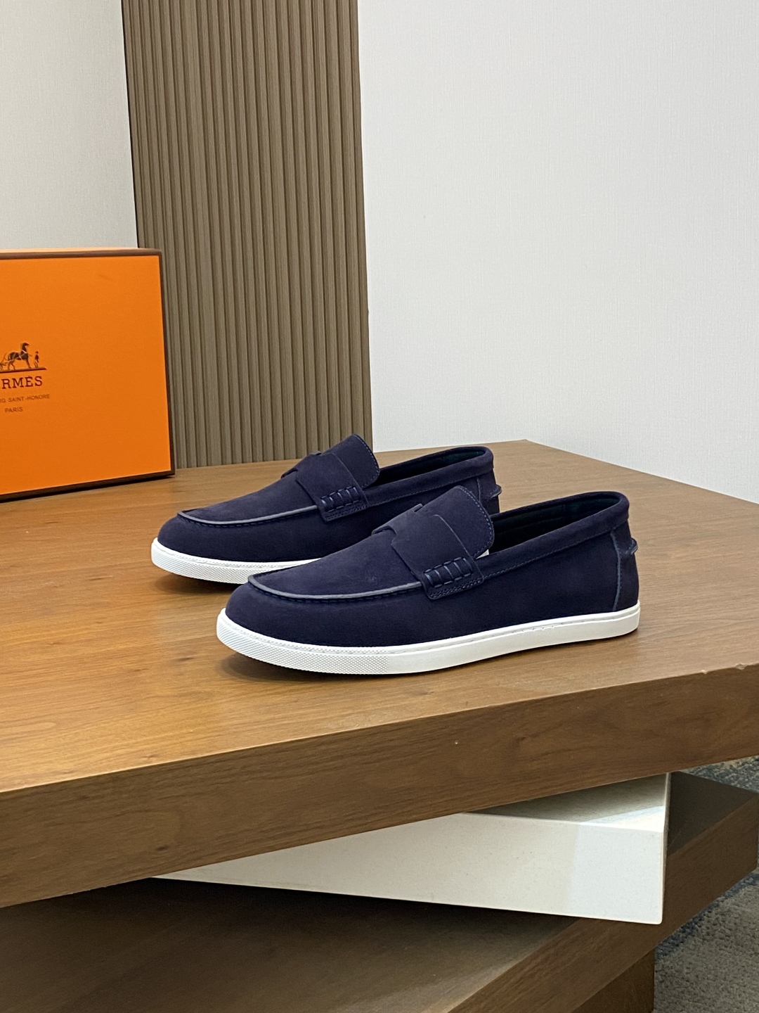 [HERMÈS 】 Hermès contador nuevos zapatos casuales de los hombres, la tela de recogida de transporte 