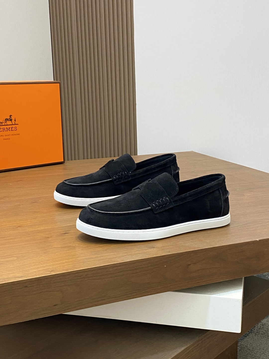 [HERMÈS 】 Hermès contador nuevos zapatos casuales de los hombres, la tela de recogida de transporte 