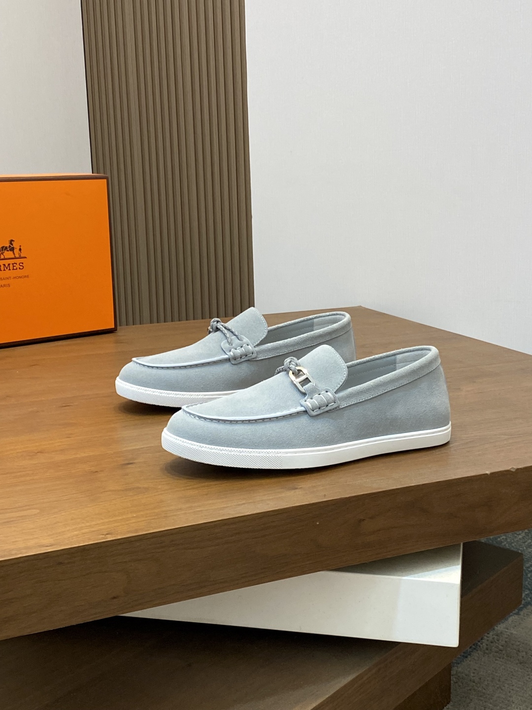 [HERMÈS 】 Hermès contador nuevos zapatos casuales de los hombres, la tela de recogida de transporte 