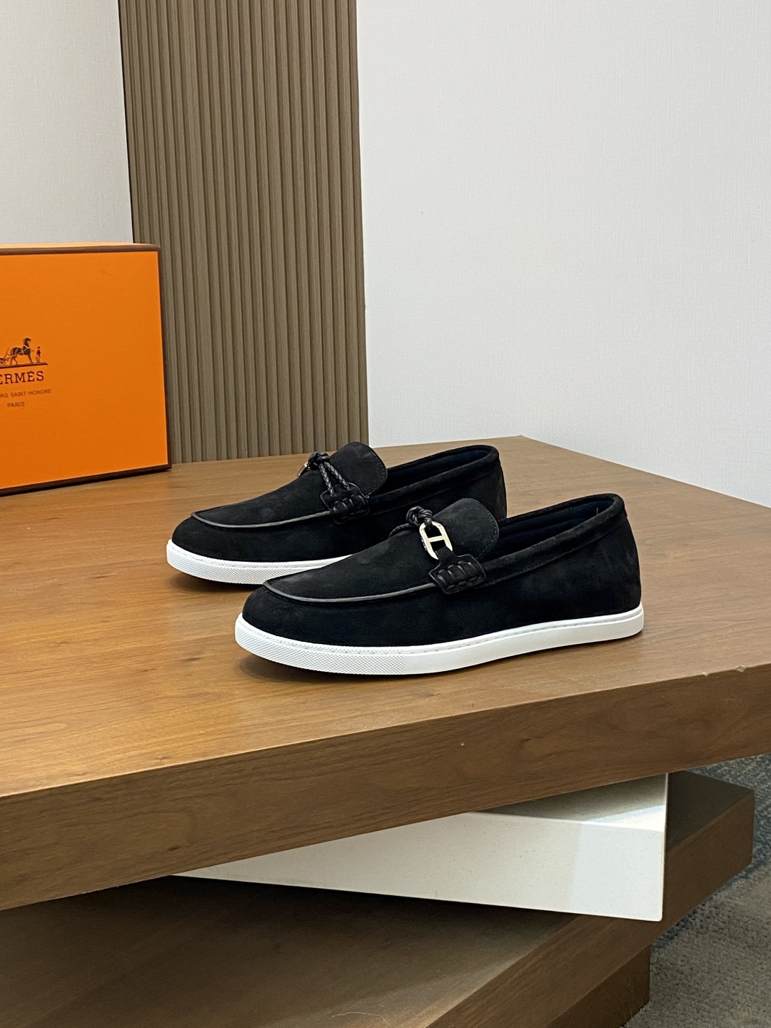 [HERMÈS 】 Hermès contador nuevos zapatos casuales de los hombres, la tela de recogida de transporte 