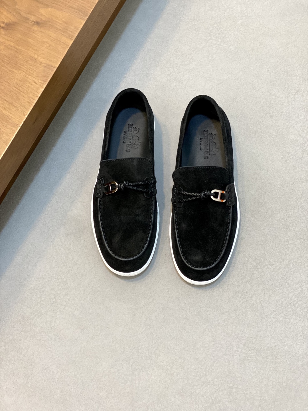 [HERMÈS 】 Hermès contador nuevos zapatos casuales de los hombres, la tela de recogida de transporte