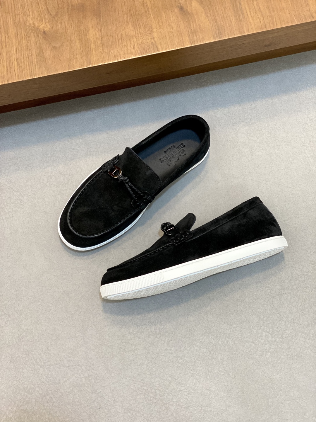 [HERMÈS 】 Hermès contador nuevos zapatos casuales de los hombres, la tela de recogida de transporte 
