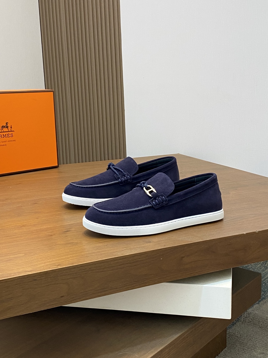 [HERMÈS 】 Hermès contador nuevos zapatos casuales de los hombres, la tela de recogida de transporte 