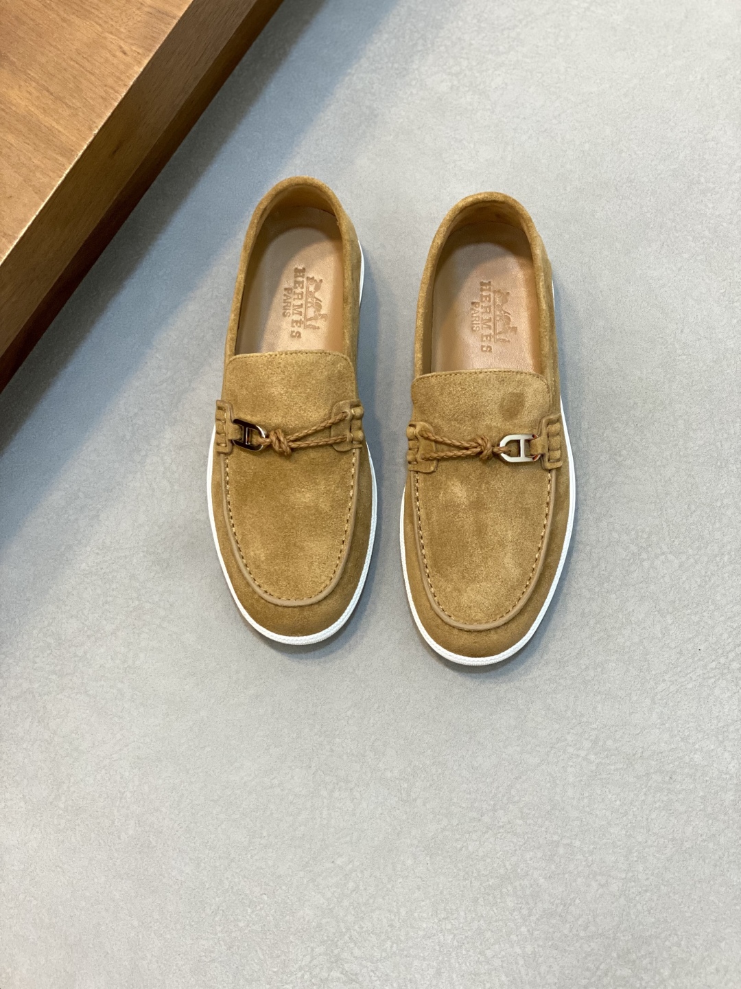[HERMÈS 】 Hermès contador nuevos zapatos casuales de los hombres, la tela de recogida de transporte