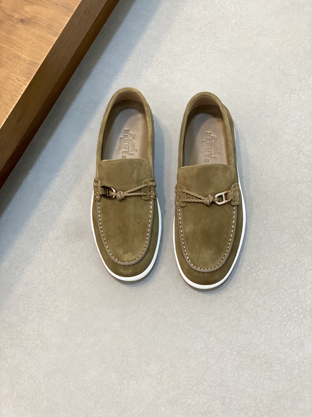 [HERMÈS 】 Hermès contador nuevos zapatos casuales de los hombres, la tela de recogida de transporte