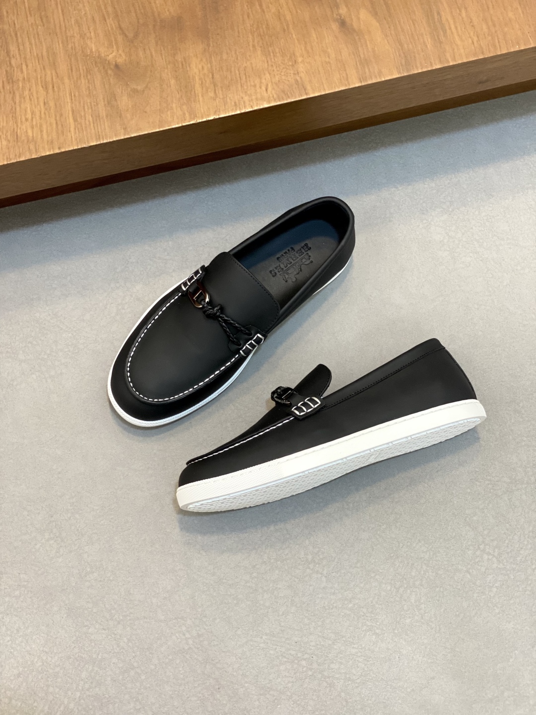 [HERMÈS 】 Hermès contador nuevos zapatos casuales de los hombres, la tela de recogida de transporte 