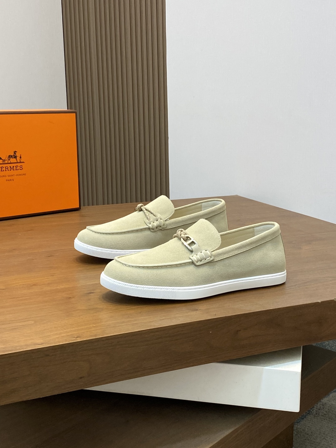 [HERMÈS 】 Hermès contador nuevos zapatos casuales de los hombres, la tela de recogida de transporte 