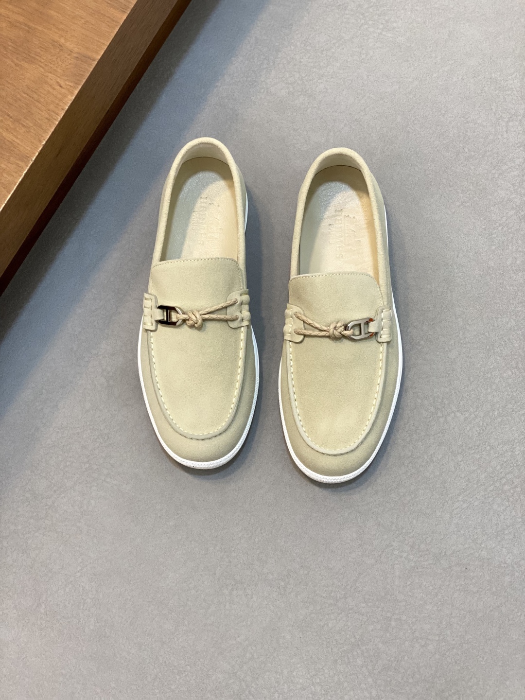 [HERMÈS 】 Hermès contador nuevos zapatos casuales de los hombres, la tela de recogida de transporte