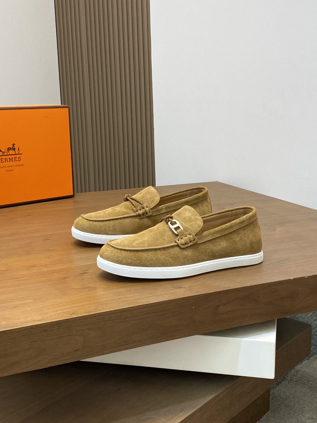 [HERMÈS 】 Hermès contador nuevos zapatos casuales de los hombres, la tela de recogida de transporte 