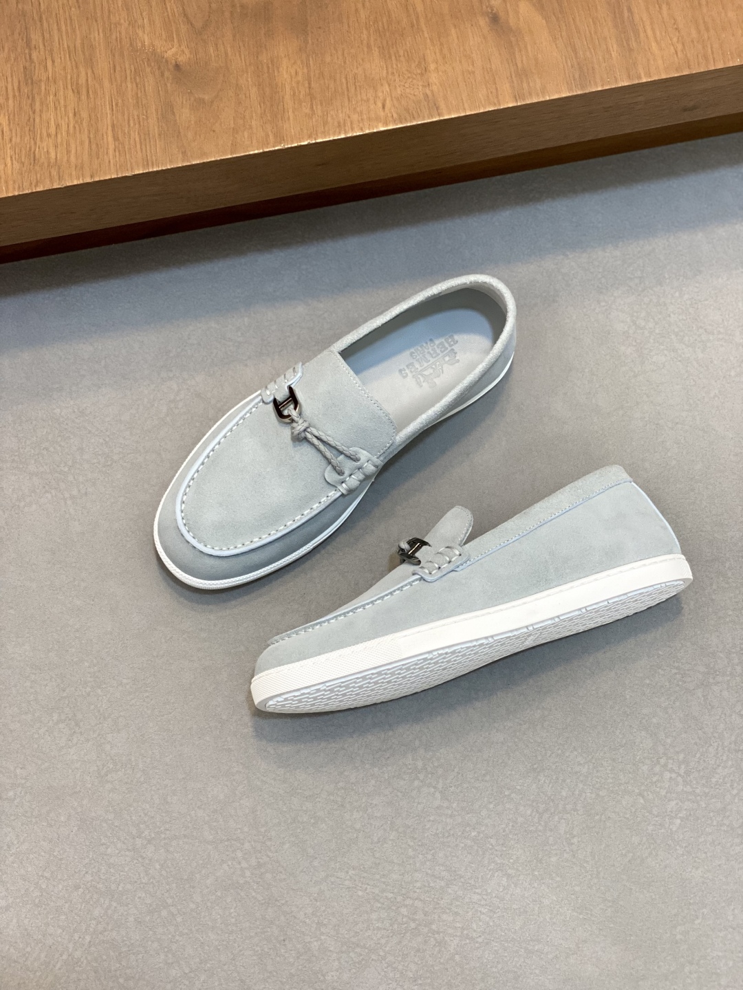 [HERMÈS 】 Hermès contador nuevos zapatos casuales de los hombres, la tela de recogida de transporte 