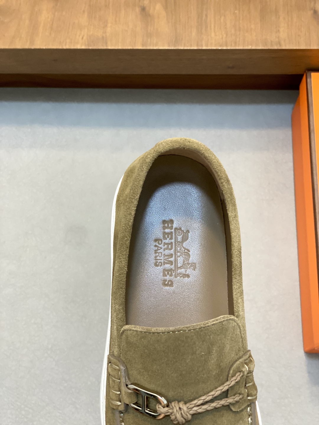 [HERMÈS 】 Hermès contador nuevos zapatos casuales de los hombres, la tela de recogida de transporte 