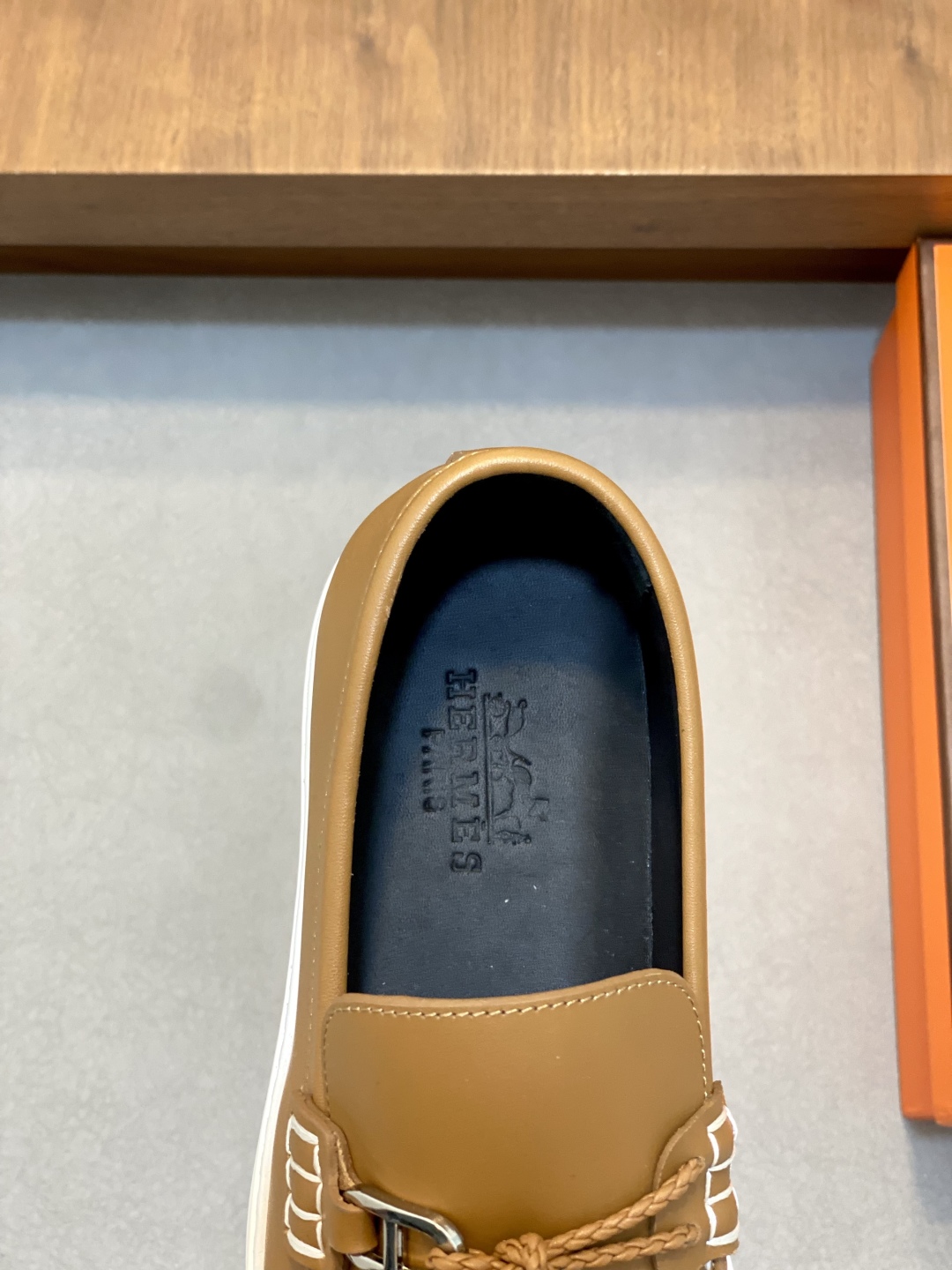 [HERMÈS 】 Hermès contador nuevos zapatos casuales de los hombres, la tela de recogida de transporte 