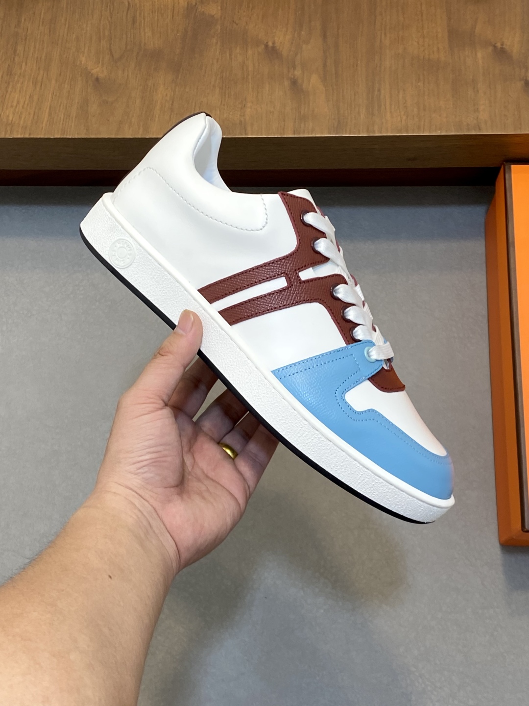 Men's Casual Sneakers in Leather with Lightweight EVA Sole, Sizes 39-44 5 cmp i1745942875929 6793 0 3
