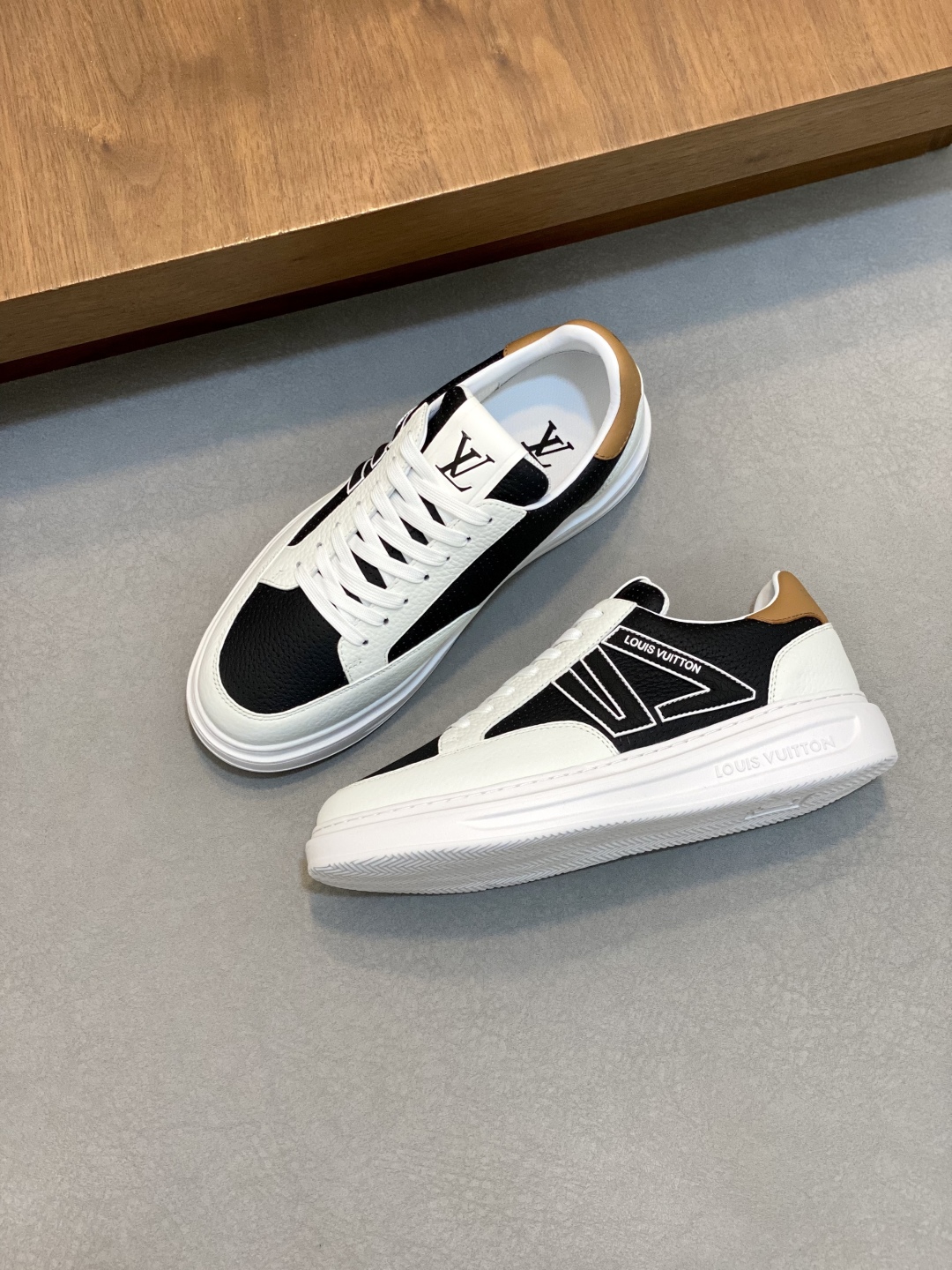 Louis Vuitton Men's Black Leather Run Away Sneakers Size 39-44 6 cmp i1746548116251 8396 0 4