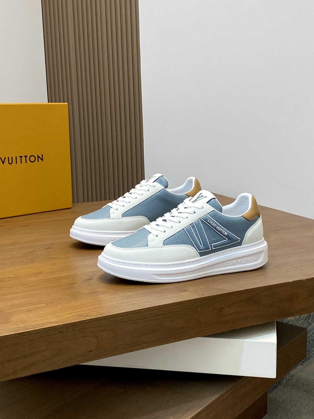 Louis Vuitton Men's Run Away Pulse Sneakers in Blue Leather 4 cmp i1746548158992 2618 0 2
