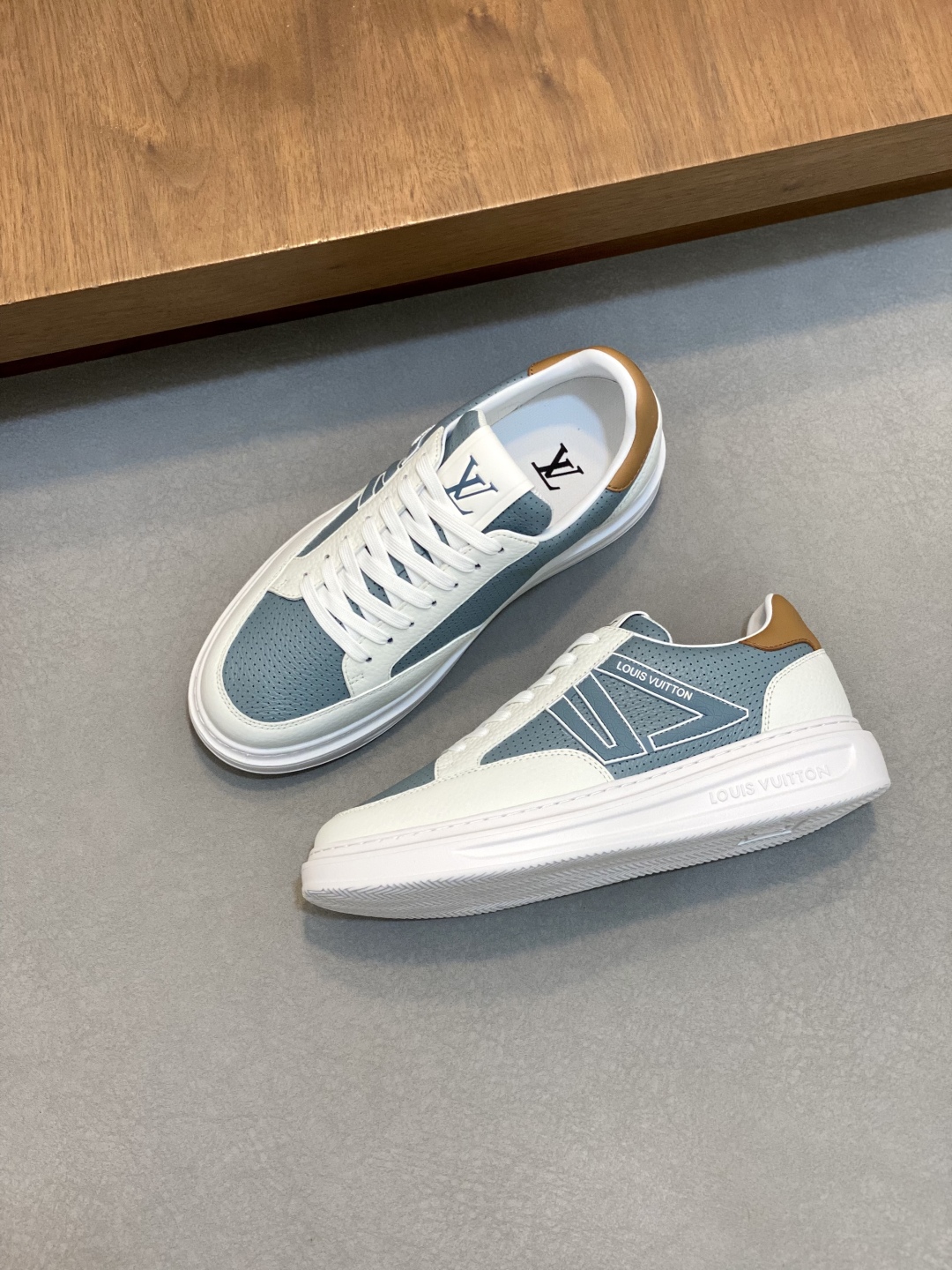 Louis Vuitton Men's Run Away Pulse Sneakers in Blue Leather 6 cmp i1746548159021 9502 0 4