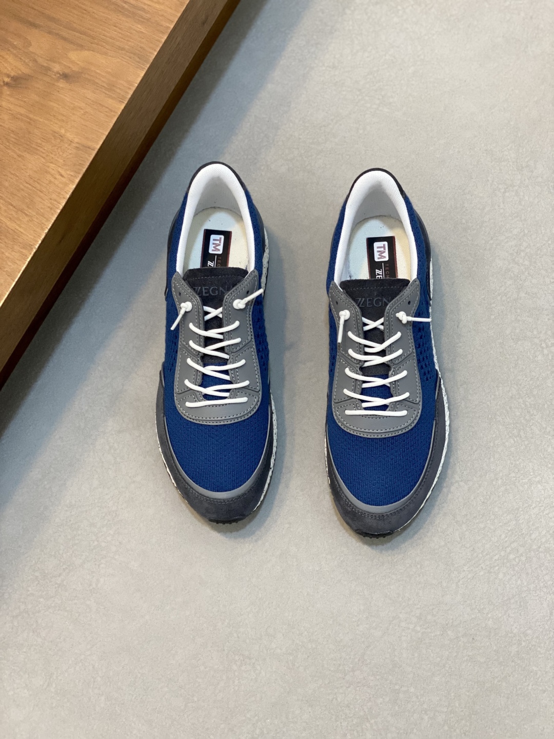 Z Zegna Men's Blue Techmerino Wool Blend Lace-Up Sneakers 2 cmp i1748756915981 4239 0 0