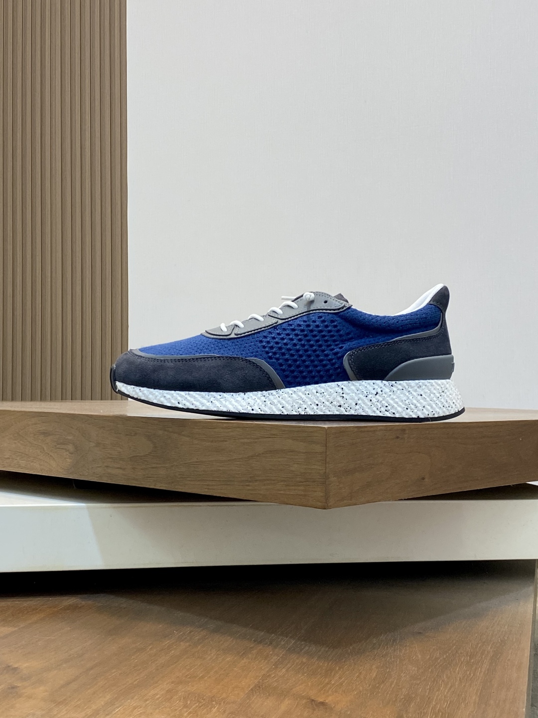 Z Zegna Men's Blue Techmerino Wool Blend Lace-Up Sneakers 3 cmp i1748756920671 5975 0 1