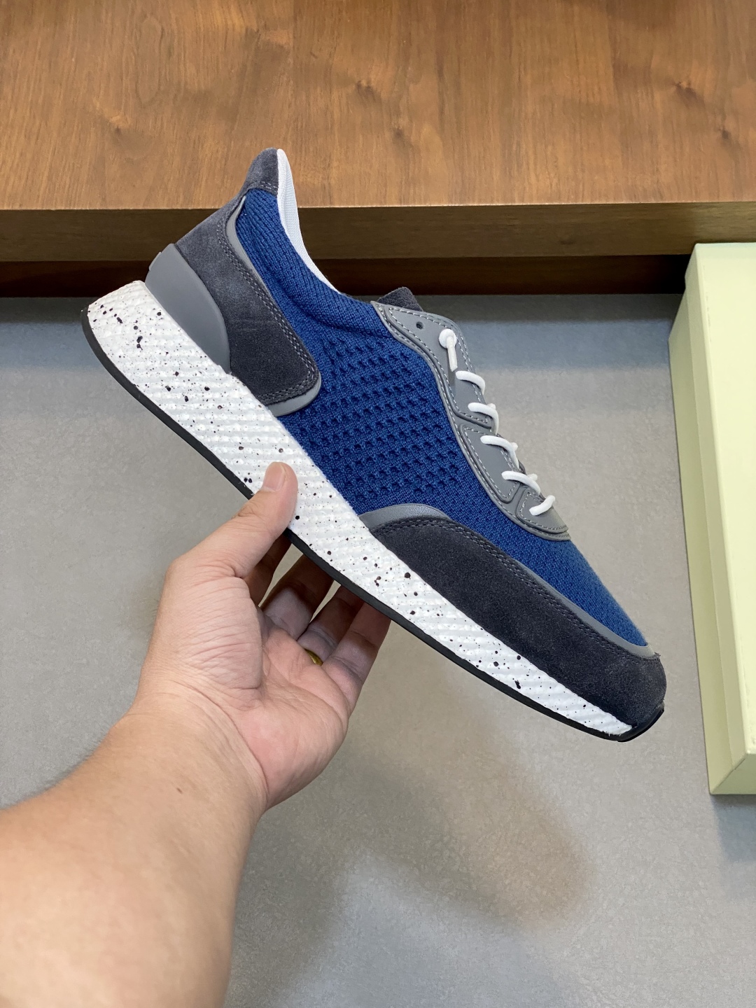 Z Zegna Men's Blue Techmerino Wool Blend Lace-Up Sneakers 5 cmp i1748756920678 8901 0 3