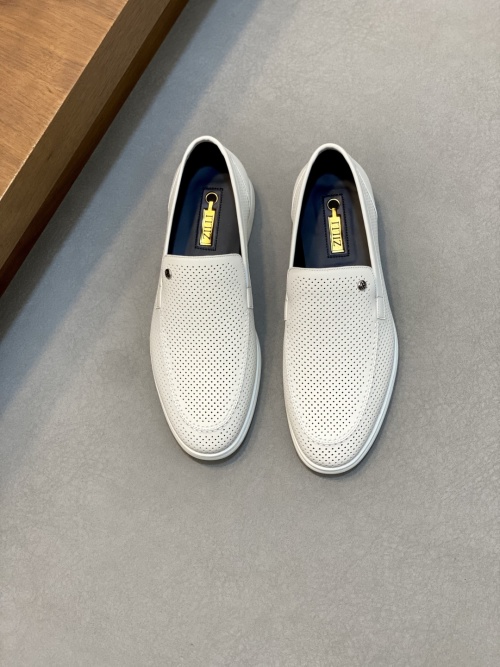 Zilli Luxury White Leather Loafers - Breathable, Comfortable Men's Shoes 1 Zilli Luxury White Leather Loafers - Breathable, Comfortable Men's Shoes