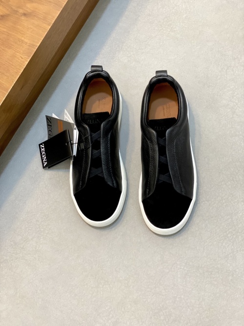 Ermenegildo Zegna Triple Stitch Leather Sneaker - Casual & Comfortable