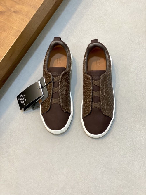 Ermenegildo Zegna Zegna Triple Stitch Leather and Suede Sneakers 1 Ermenegildo Zegna Zegna Triple Stitch Leather and Suede Sneakers