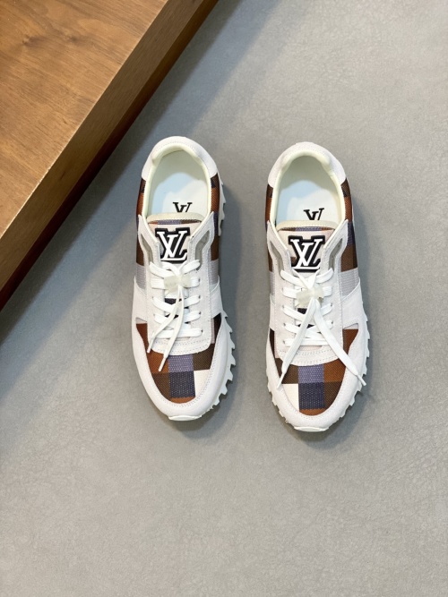 Louis Vuitton Men's White Leather and Fabric Casual Sneakers 1 Louis Vuitton Men's White Leather and Fabric Casual Sneakers