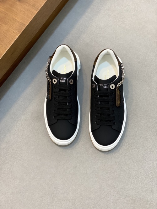 Louis Vuitton Monogram Embossed Leather Sneakers Lace-up Casual Shoes 1 Louis Vuitton Monogram Embossed Leather Sneakers Lace-up Casual Shoes