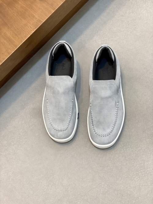 HHermesKiddy Slip-On Sneakers in Gray Suede with Signature "H" Detail (Sizes 39-44) 1 HHermesKiddy Slip-On Sneakers in Gray Suede with Signature "H" Detail (Sizes 39-44)