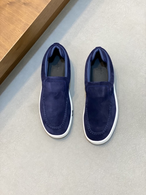 HHermesKiddy Slip-On Sneakers in Blue Suede with Signature 'H' Detail 43 HHermesKiddy Slip-On Sneakers in Blue Suede with Signature 'H' Detail
