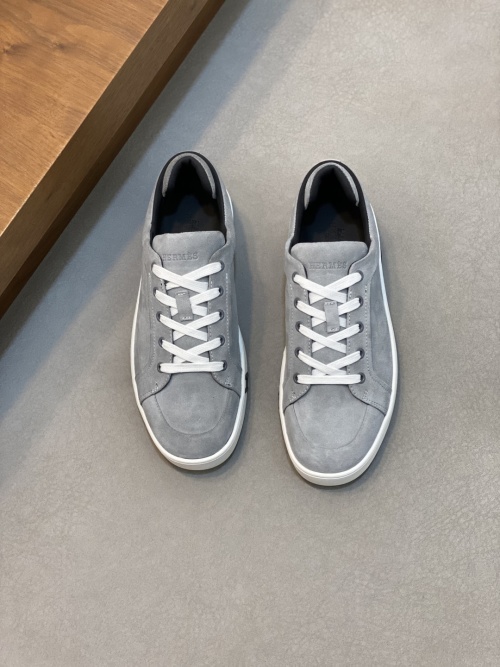 Hermès Kiddy Grey Suede Leather Sneakers with 'H' Detail, Size 39-44 1 Hermès Kiddy Grey Suede Leather Sneakers with 'H' Detail, Size 39-44