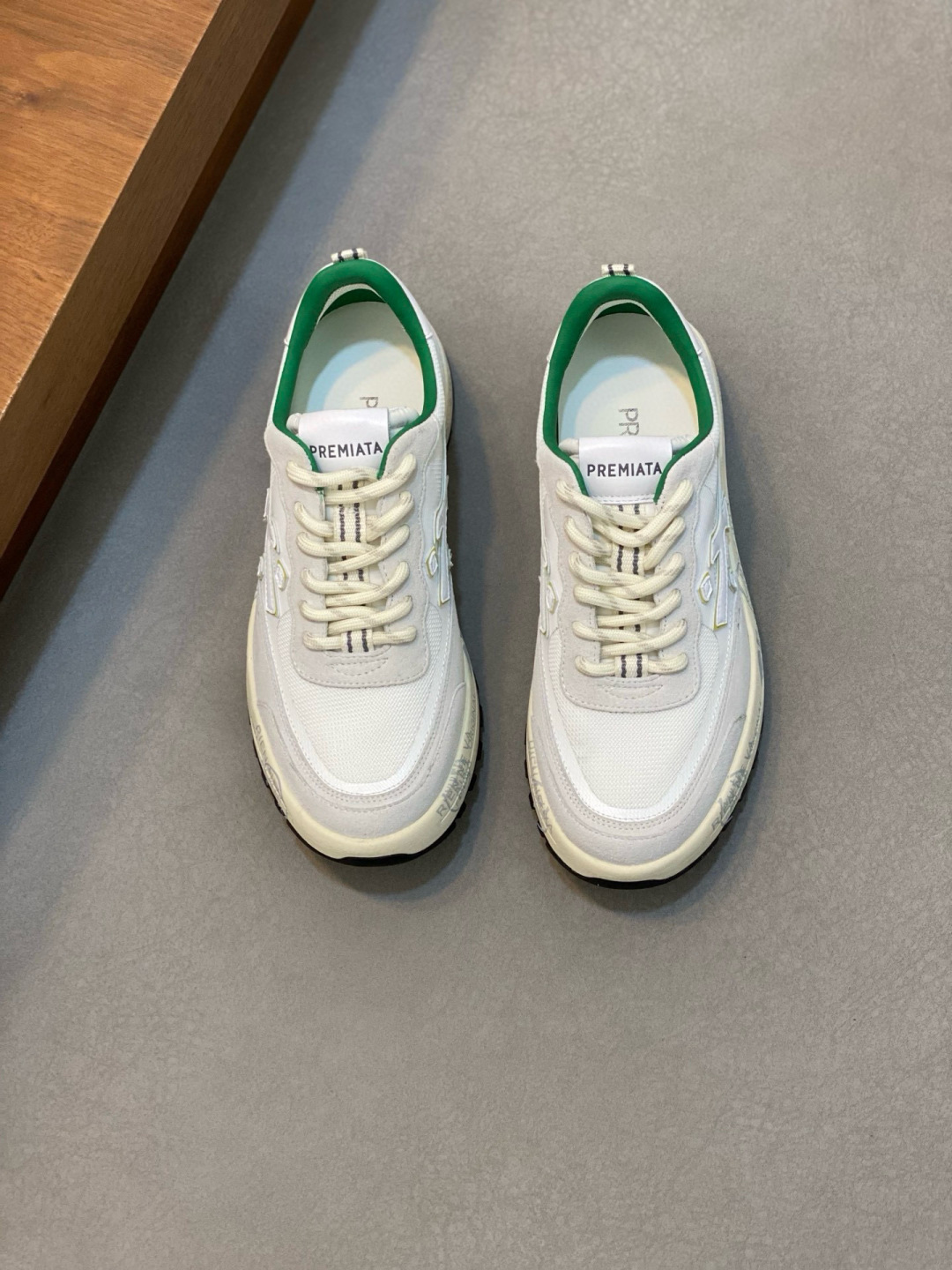 NO:341982,【PREMIATA】Premiata - High-end quality original single - Upper frosted leather with hollow breathable net, sewing brand 