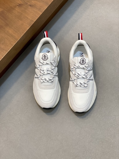 Moncler Men's White Sneakers - Breathable, Comfortable, and Stylish