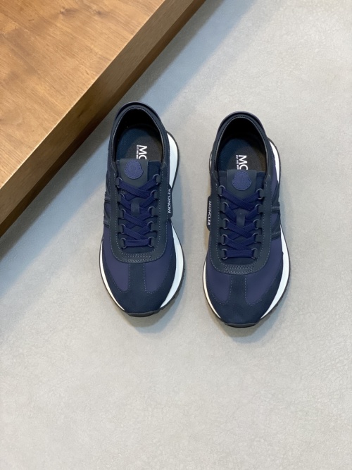 Moncler Men's Navy Blue Sneakers with Breathable Mesh and Rubber Details 1 Moncler Men's Navy Blue Sneakers - Breathable, Durable, and Stylish