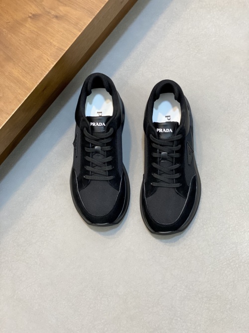 Prada Men's New Mesh Stitching Sneakers - Modern Style, Comfortable Fit 1 Prada Men's New Mesh Stitching Sneakers - Modern Style, Comfortable Fit