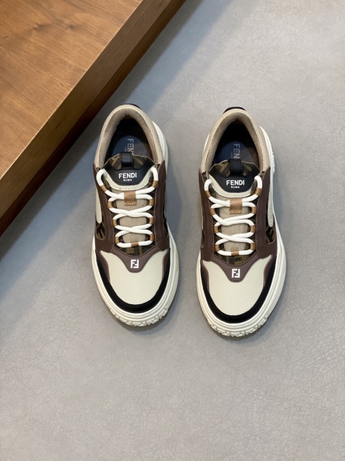 Fendi Men's Nappa and Leather Sneakers with Injected Logo - Size 39-44 1 Fendi Men's Nappa and Leather Sneakers with Injected Logo - Size 39-44