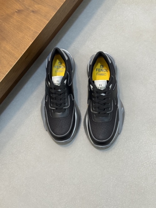 Fendi Flow Men's Sneakers with Elastic Band and Side Zip in Black Leather 1 Fendi Flow Men's Sneakers with Elastic Band and Side Zip in Black Leather