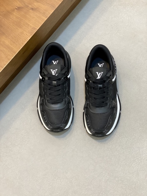 Louis Vuitton Trainer Sneaker: Black Leather, Virgil Abloh Design, Sizes 39-44 13 Louis Vuitton Trainer Sneaker: Black Leather, Virgil Abloh Design, Sizes 39-44