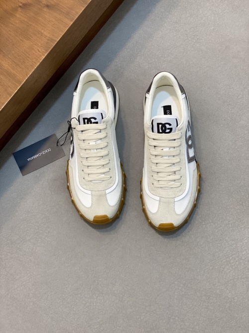 Dolce&Gabbana Men's New Casual Sneakers Multi-Material White Leather Logo 1 Dolce&Gabbana Men's New Casual Sneakers Multi-Material White Leather Logo
