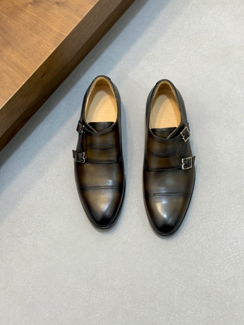 Berluti Men's Formal Leather Double Monk Strap Dress Shoes, Brown 1 Berluti Men's Formal Leather Double Monk Strap Dress Shoes, Brown