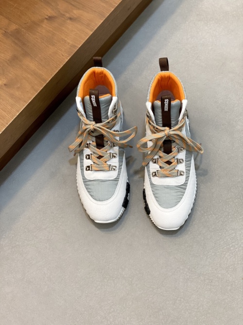 Hermes Men's High-Top Sneakers - Urban Style, Premium Leather & Waterproof 1 Hermes Men's High-Top Sneakers - Urban Style, Premium Leather & Waterproof